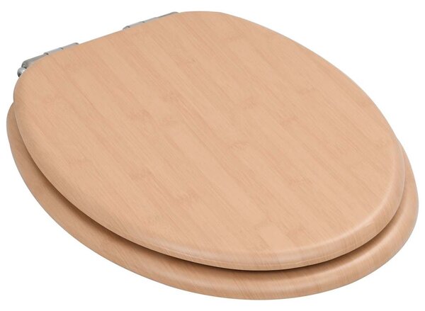 WC sedátko s funkcí pomalého sklápění MDF motiv bambusu 143926