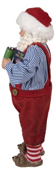 Figurka Santa Clause s horkou čokoládou a knížkou – 28 cm