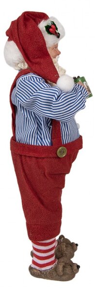 Figurka Santa Clause s horkou čokoládou a knížkou – 28 cm