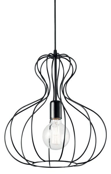 Závěsné svítidlo Ideal lux 148502 Ampolla-1 SP1 NERO 1xE27 60W černá