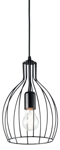 Závěsné svítidlo Ideal lux 148151 Ampolla-2 SP1 NERO 1xE27 60W černá
