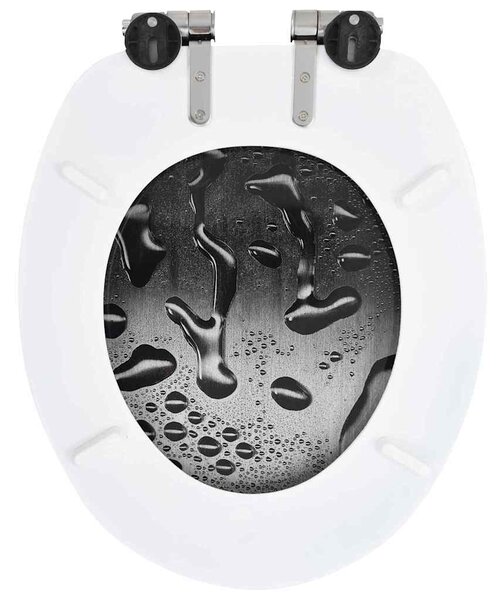WC sedátko s funkcí pomalého sklápění MDF motiv vodních kapek 143933