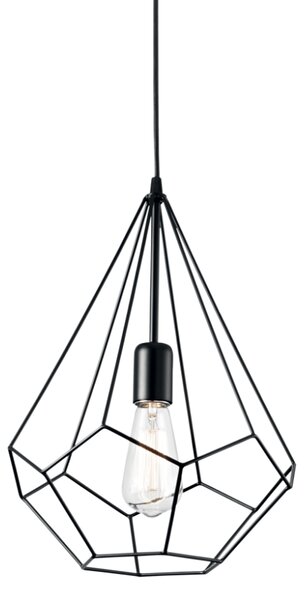 Závěsné svítidlo Ideal lux 148175 Ampolla-3 SP1 NERO 1xE27 60W černá