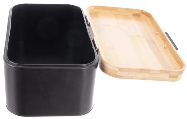 Black Chlebovka 30 x 19,5 x 14,5 cm, plechová, černá ORION 152466