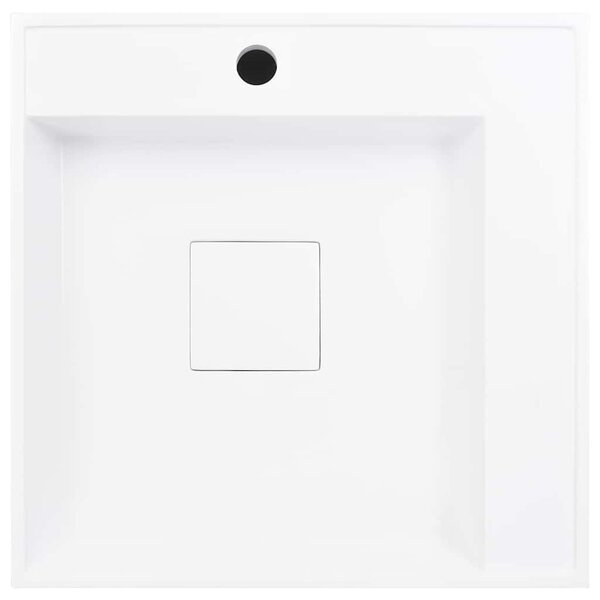 Umyvadlo 50 x 50 x 12,3 cm minerální/mramorový kompozit bílé 144071