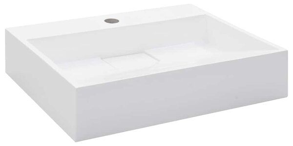 Umyvadlo 50 x 38 x 13 cm minerální/mramorový kompozit bílé 144063