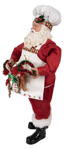 Figurka Santa Clause s vánočním řetězem – 28 cm