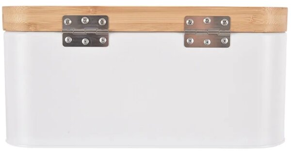 Whiteline Chlebovka 30 x 19,5 x 14,5 cm, plechová, bílá ORION 152465