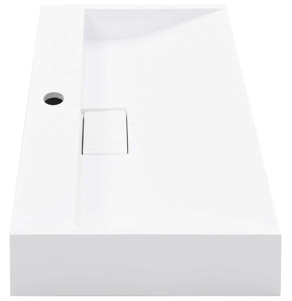 Umyvadlo 60 x 38 x 11 cm minerální/mramorový kompozit bílé 144064