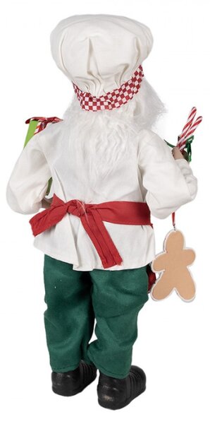 Figurka Santa Clause s perníčkem a dárečkem – 46 cm
