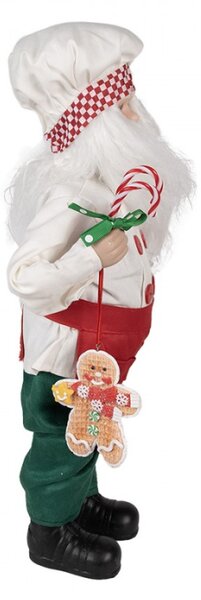 Figurka Santa Clause s perníčkem a dárečkem – 46 cm