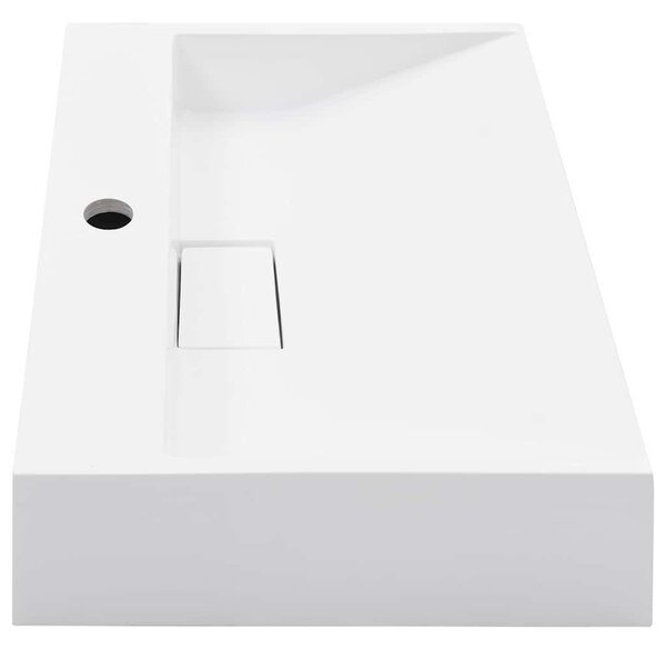Umyvadlo 50 x 38 x 13 cm minerální/mramorový kompozit bílé 144063
