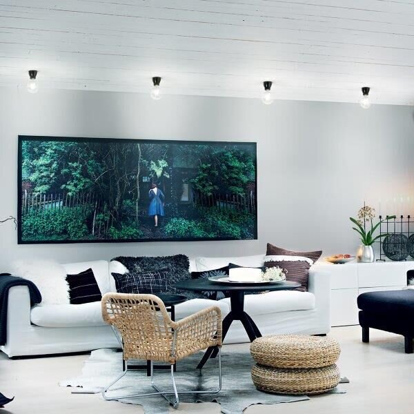 Stropní svítidlo Ideal lux 155142 Winer PL1 NERO 1xE27 60W černá
