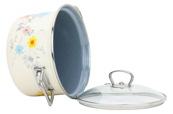 BELIS Smaltovaný hrnec se skleněnou poklicí ø 16 cm - 2 l - MEADOW - 41516-095DCDN5