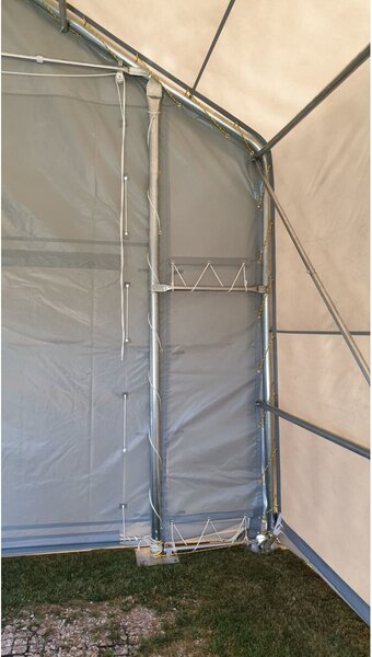 Mobilní skladová hala 6x8m PVC 720HD Professional barva Šedá