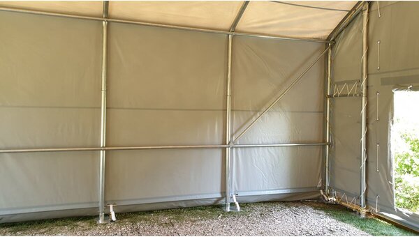 Mobilní skladová hala 5x10m PVC 720HD Professional barva Šedá