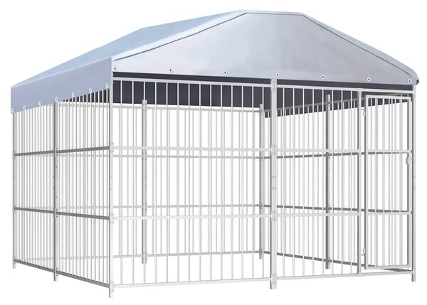 Venkovní psí kotec se střechou 300 x 300 x 200 cm 144625