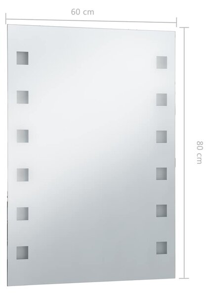 Koupelnové nástěnné zrcadlo s LED osvětlením 60 x 80 cm 144700