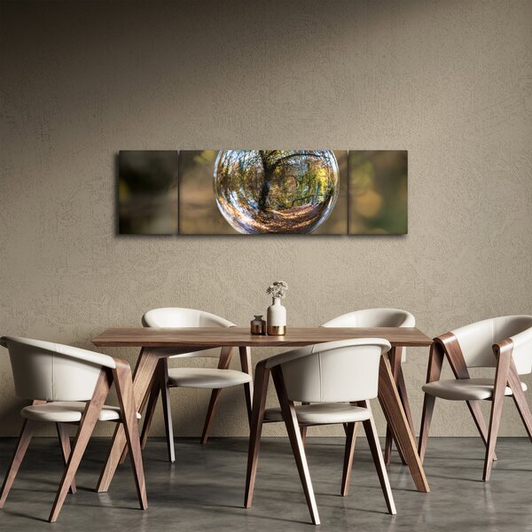Obraz - Odraz ve skleněné kouli (170x50 cm)