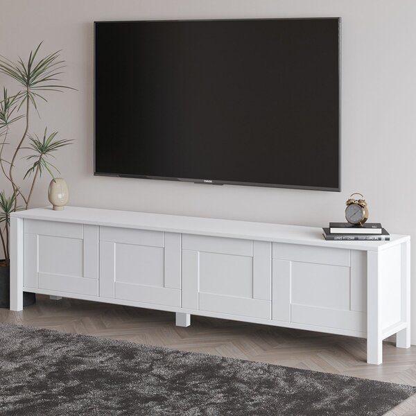 TV stolek/skříňka Vasel (bílá). Akce -18%