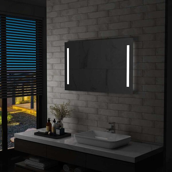 Koupelnové nástěnné zrcadlo s LED osvětlením 100 x 60 cm 144707