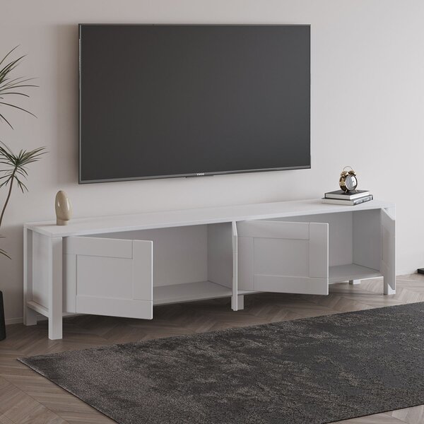 TV stolek/skříňka Vasel (bílá). Akce -18%