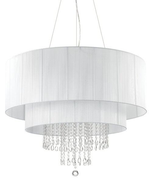Závěsné svítidlo / Luster Ideal lux 165011 OPERA SP10 BIANCO 10xE27 60W chrom