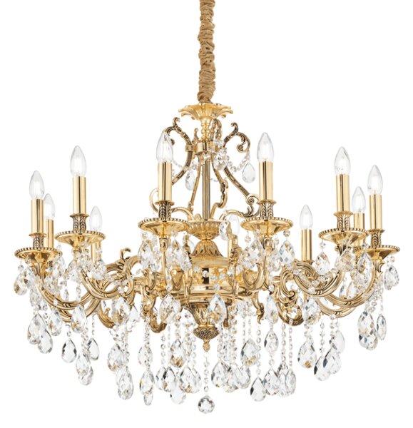 Závěsné svítidlo / Luster Ideal lux 164960 GIOCONDA SP12 ORO 12xE14 40W