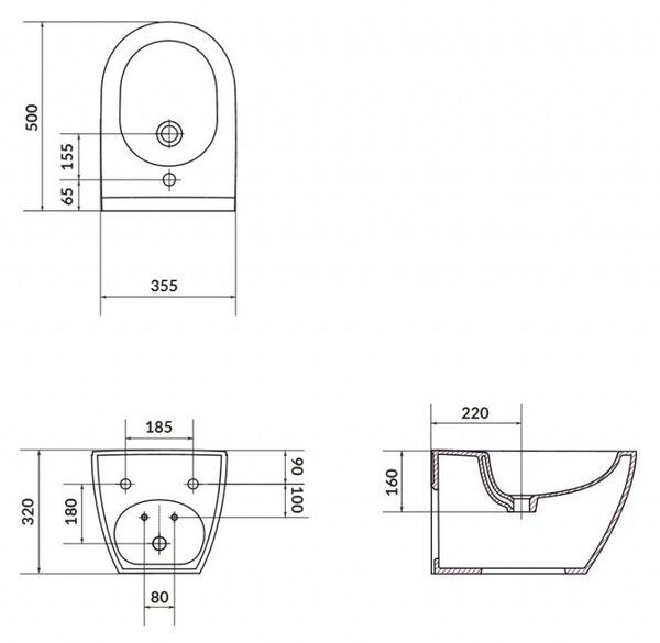 Cersanit ZEN - závěsný wc bidet , K117-001