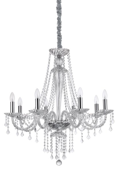 Závěsné svítidlo / Luster Ideal lux 168777 AMADEUS SP8 8xE14 40W chrom