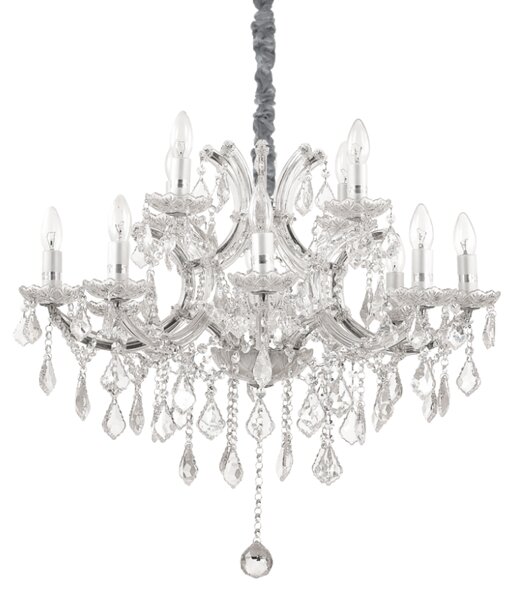 Závěsné svítidlo / Luster Ideal lux 167251 NAPOLEON SP12 CROMO 12xE14 40W chrom