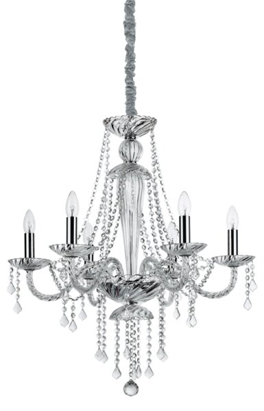 Závesné svietidlo/Luster Ideal lux 168753 AMADEUS SP6 6xE14 40W chróm