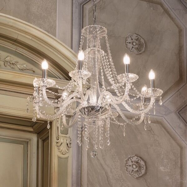 Závěsné svítidlo / Luster Ideal lux 168777 AMADEUS SP8 8xE14 40W chrom