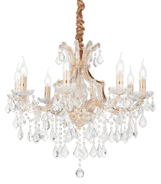 Závěsné svítidlo / Luster Ideal lux 167398 NAPOLEON SP8 ORO 8xE14 40W zlato