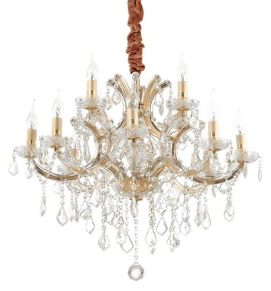 Závěsné svítidlo / Luster Ideal lux 167404 NAPOLEON SP12 ORO 12xE14 40W zlato