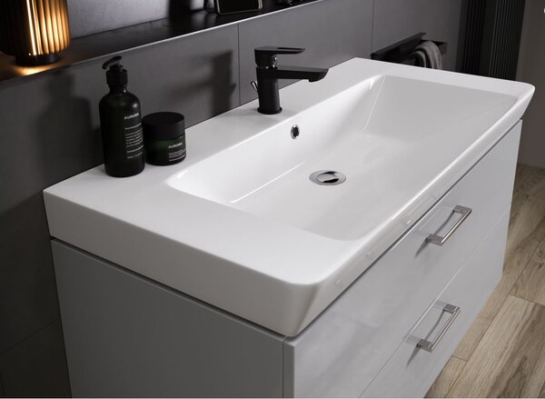 Cersanit - SET B350 LARA MILLE 80cm (SKŘÍŇKA + UMYVADLO), Šedá, S801-340-DSM