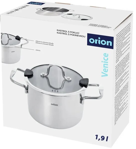 Venice Kastrol s poklicí 1,9 l, nerezový ORION 113371