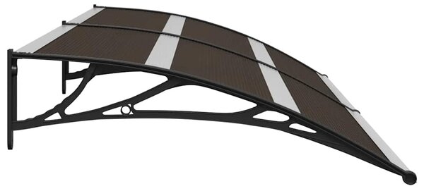 Vchodová stříška černá 240 x 75 cm polykarbonát 144826