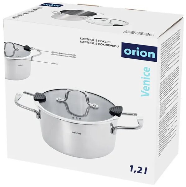 Venice Kastrol s poklicí 1,2 l, nerezový ORION 113370