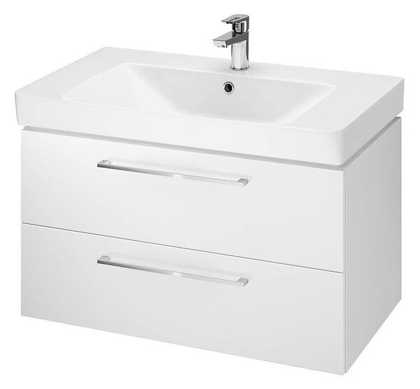 Cersanit - SET B348 LARA MILLE 80cm (SKŘÍŇKA + UMYVADLO), Bílá, S801-338-DSM
