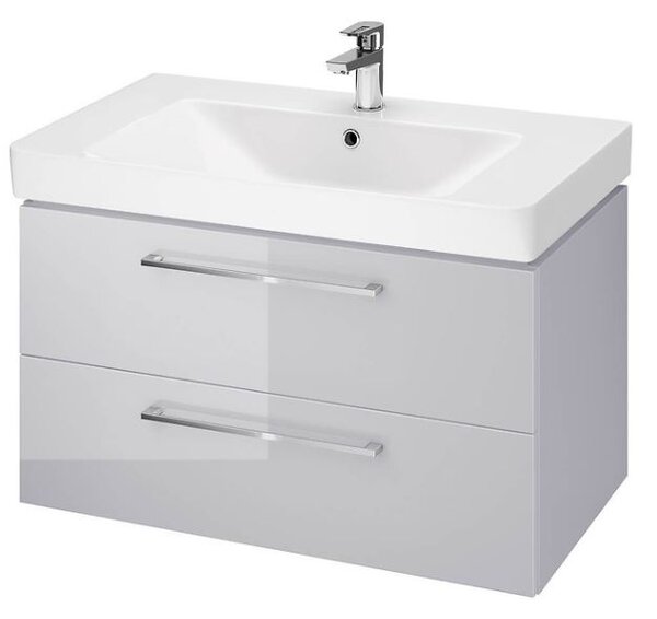 Cersanit - SET B350 LARA MILLE 80cm (SKŘÍŇKA + UMYVADLO), Šedá, S801-340-DSM