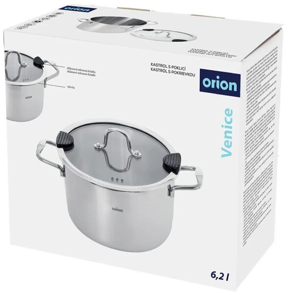 Venice Kastrol s poklicí 6,2 l, nerezový ORION 113375