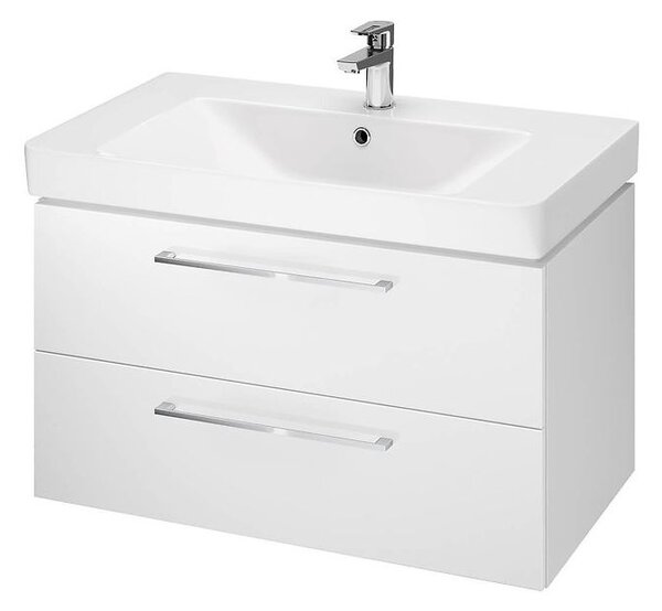 Cersanit - SET B348 LARA MILLE 80cm (SKŘÍŇKA + UMYVADLO), Bílá, S801-338-DSM