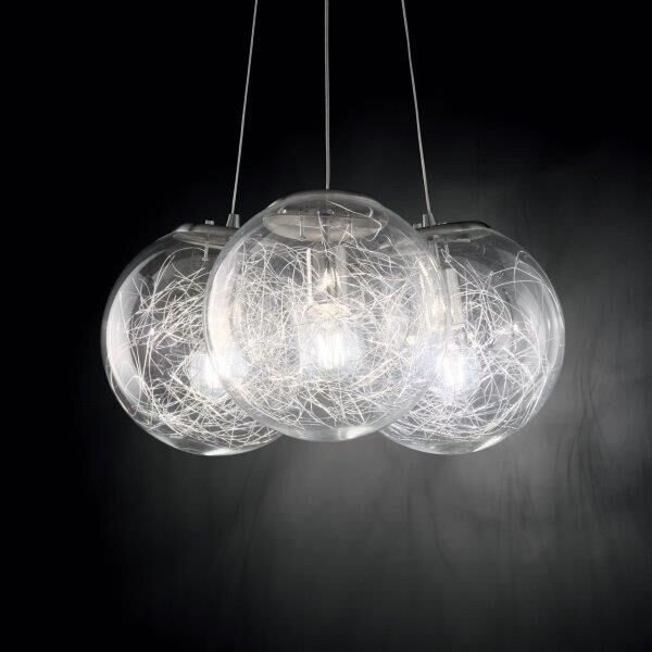 Závěsné svítidlo Ideal lux 176031 MAPA SAT SP3 NICKEL 3xE27 60W nikl