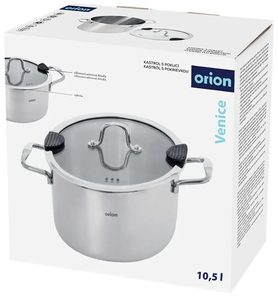 Venice Hrnec s poklicí 10,5 l, nerezový ORION 113379