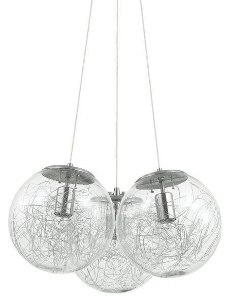 Závěsné svítidlo Ideal lux 176031 MAPA SAT SP3 NICKEL 3xE27 60W nikl