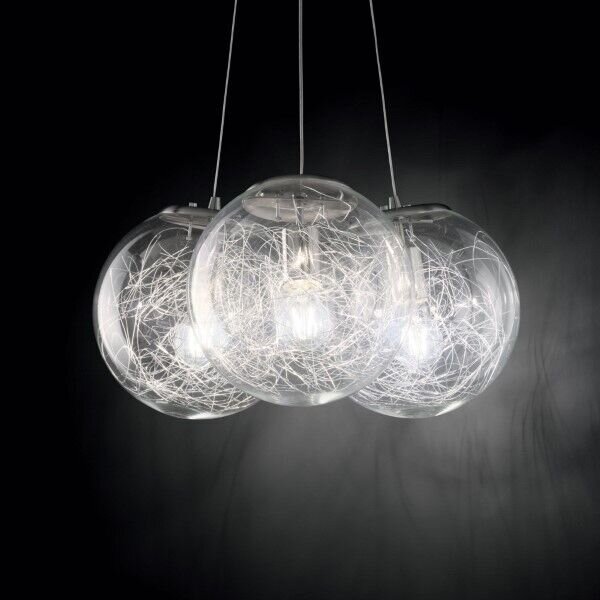Závěsné svítidlo Ideal lux 176031 MAPA SAT SP3 NICKEL 3xE27 60W nikl