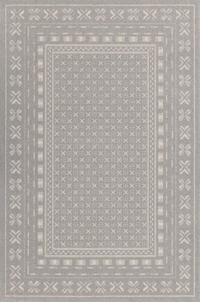 Koberec Agnella Noble Blockprint šedý