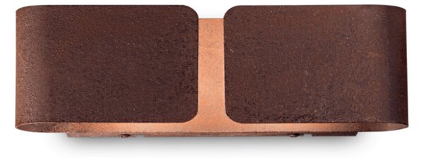 Nástěnné svítidlo Ideal lux 187365 CLIP AP2 SMALL CORTEN 2xE27 60W