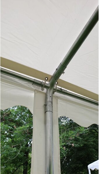 Zahradní Party stan 5x10 m Max 2m Ohnivzdorný barva Bílá